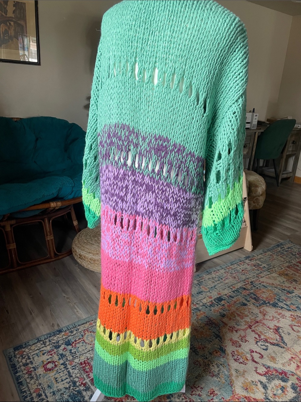 Colorful Maxi Cardigan - Picture 3 of 5